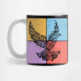 Peaceful Dove in Flight Minimalist Bird Art Mug
